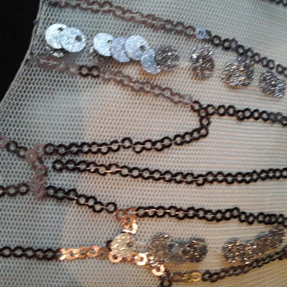 BB DAKOTA Roselyn Silver Sequin Sleeveless Mini Shift Dress - Picture 7 of 15